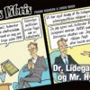 Tegneserie Eks Libris Dr. Lidegaard og Mr. Hyde