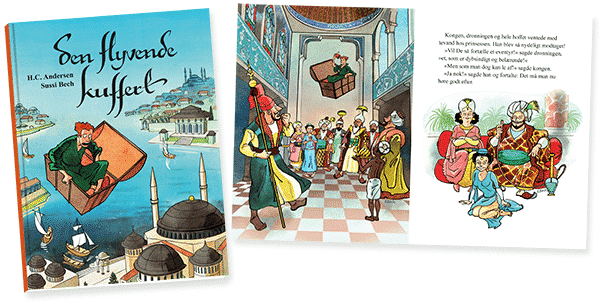 Den flyvende kuffert - ny billedbog af Hans Christian Andersen og Sussi Bech