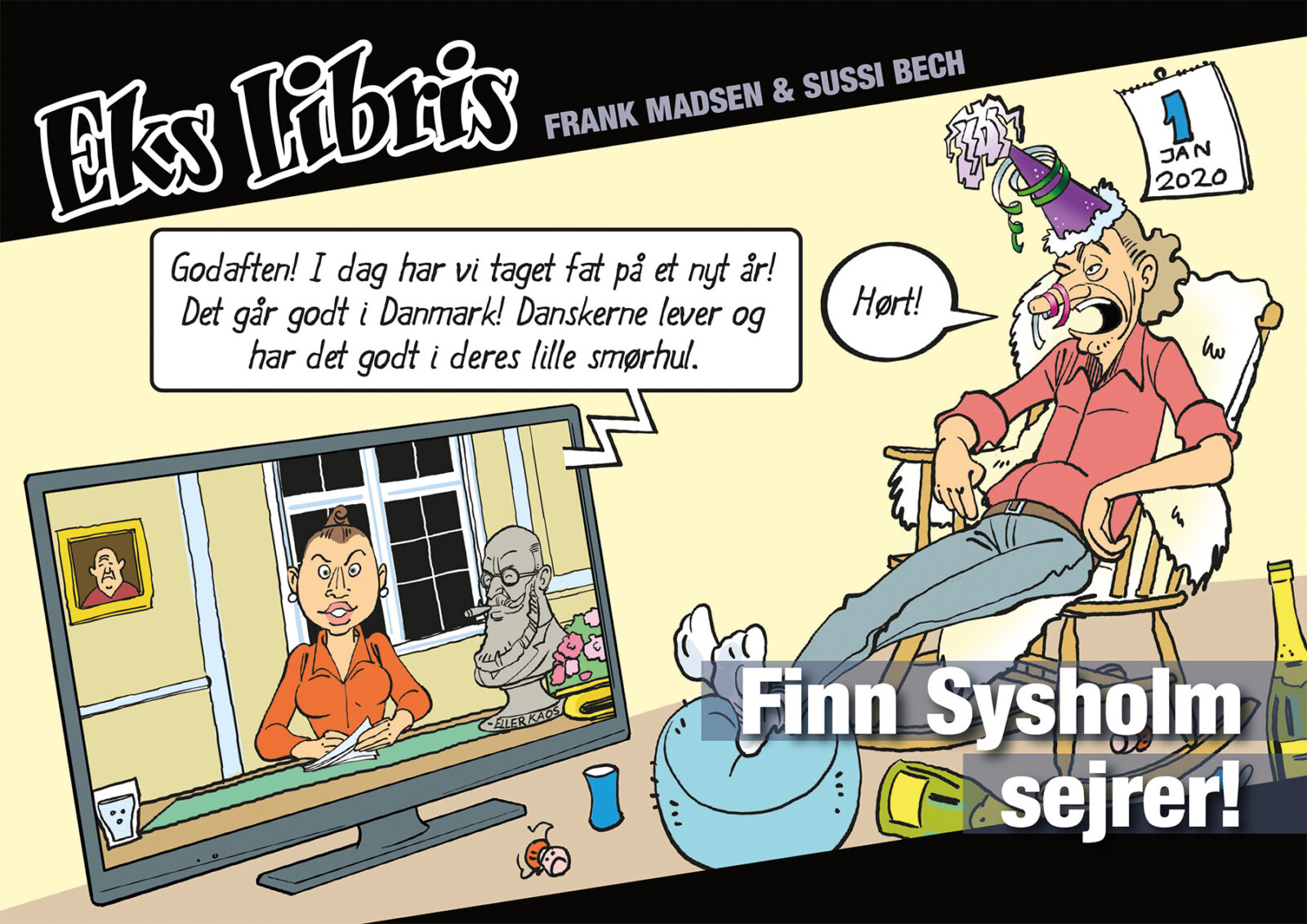 Eks Libris 10 tegneserie satire litteratur forfattere