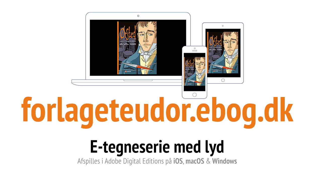 digital tegneserie e-tegneserie med lyd tale og replikker H C Ørsted