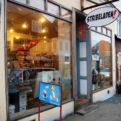 Stribeladen- danske tegneseriebutikker i danmark